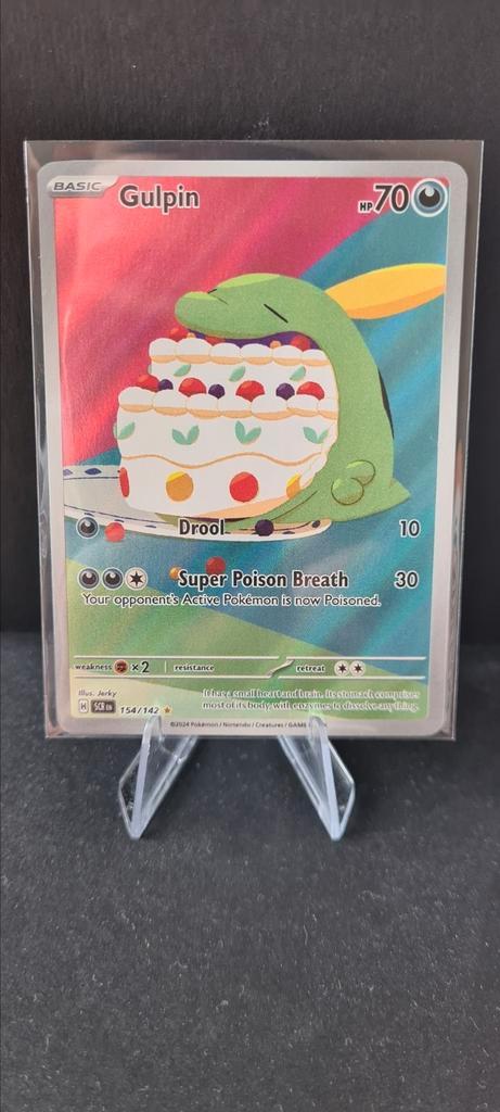 Gulpin 154 Stellar Crown, Hobby en Vrije tijd, Verzamelkaartspellen | Pokémon, Zo goed als nieuw, Ophalen of Verzenden