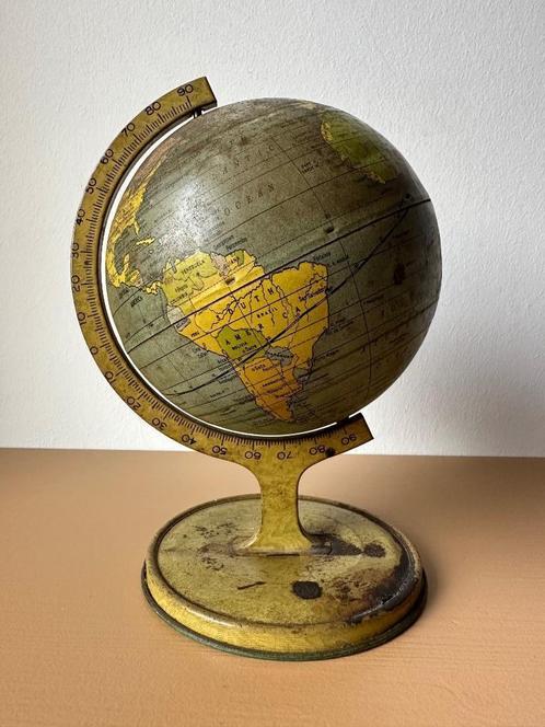 J. Chein & Co Antieke mini wereldbol (Globe circa 1933), Antiek en Kunst, Antiek | Woonaccessoires, Ophalen of Verzenden