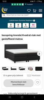 Karlsson boxspring 160x200 cm met hoofdbord. Zonder matras., Ophalen, Gebruikt, Tweepersoons, 160 cm