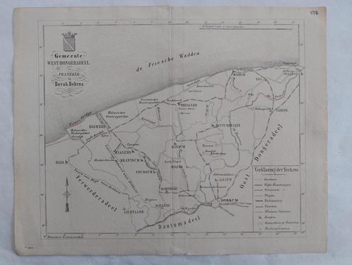 33 / Gemeente West Dongeradeel met o.a. Dokkum, Antiek en Kunst, Kunst | Litho's en Zeefdrukken, Ophalen of Verzenden
