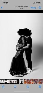 Zwarte kanten met tule zwangerschapsjurk voor een fotoshoot, Kleding | Dames, Positiekleding, Jurk, Ophalen of Verzenden
