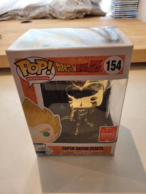 Dragon ball funko pop - super saiyan vegeta 154 gold chrome, Verzamelen, Poppetjes en Figuurtjes, Zo goed als nieuw, Ophalen of Verzenden