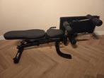 Powertec fitness bench halterbank leg curl leg extention, Sport en Fitness, Fitnessmaterialen, Ophalen, Zo goed als nieuw, Fitnessbank