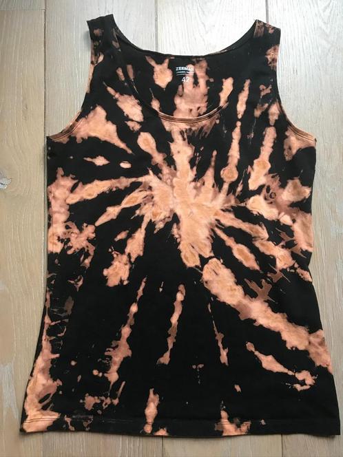 FESTIVAL Hippie Tie Dye top L Uniek, handgeverfd door mij, Kleding | Dames, Tops, Nieuw, Maat 42/44 (L), Zwart, Zonder mouw, Ophalen of Verzenden