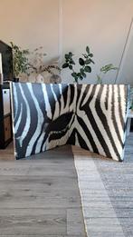 Hoek canvas zebra, Huis en Inrichting, Woonaccessoires | Schilderijen, Tekeningen en Foto's, Ophalen, Gebruikt, Schilderij, 75 tot 100 cm