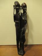 AFRIKAANS BEELD ebbenhout Man Vrouw en Kind hoog 60 cm, Ophalen of Verzenden