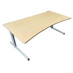 Werndl Cockpit Slingerbureau Ahorn Grijs B180xD90/80, Huis en Inrichting, Bureaus, Ophalen of Verzenden, In hoogte verstelbaar