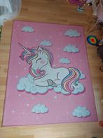 Eenhoorn unicorn vloerkleed, laagpollig roze, Ophalen, Zo goed als nieuw, Kleed of Kussen