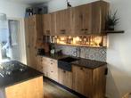 Complete keuken met apparatuur en massief eiken fronten., Ophalen, Gebruikt, Overige kleuren, Overige typen