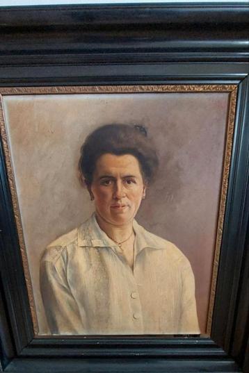 Oud portret schilderij gesigneerd W de Kok  beschikbaar voor biedingen