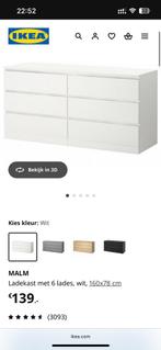 Ikea malm ladekast wit (78x160), Huis en Inrichting, Kasten | Ladekasten, Ophalen, 5 laden of meer, 150 tot 200 cm, Zo goed als nieuw