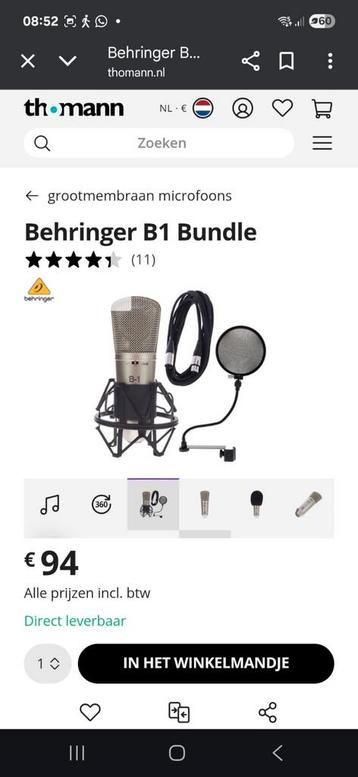 Behringer B1 Studio Opname Se beschikbaar voor biedingen