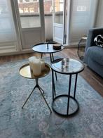 Salontafels, Minder dan 55 cm, Metaal of Aluminium, Rond, Zo goed als nieuw