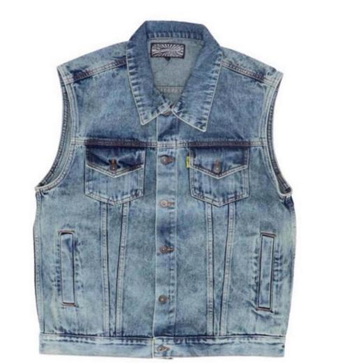 mcs demin vest stonewash, biker, rocker, man, vrouw, Motoren, Kleding | Motorkleding, Nieuw met kaartje, Ophalen of Verzenden