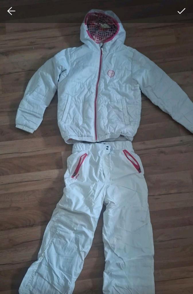 Wed'ze Ski Jas & Broek - Reversibel!, Kinderen en Baby's, Kinderkleding | Maat 152, Gebruikt, Meisje, Setje, Ophalen of Verzenden
