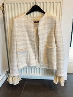 Nieuwstaat chique boucle jasje mango m medium ecru, Maat 38/40 (M), Mango, Verzenden, Beige