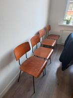 4 Gispen eetkamer stoelen, Cordemeijer, Huis en Inrichting, Stoelen, Ophalen, Gebruikt, Bruin, Vier