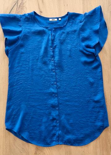 Blauwe blouse met korte pofmouwtjes - Maat S WE fashion beschikbaar voor biedingen