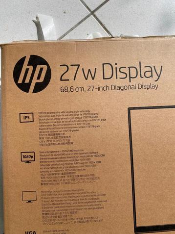 HP 27 inch monitor/display/beeldscherm beschikbaar voor biedingen