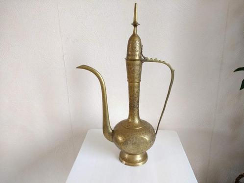 Koperen kan, koffiepot uit India 40 cm hoog, Antiek en Kunst, Antiek | Koper en Brons, Koper, Ophalen of Verzenden