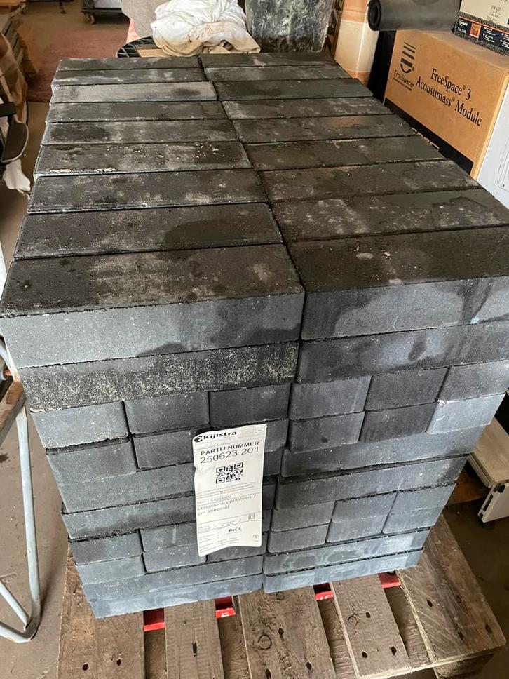 Kijlstra longstone opritsteen antraciet 7 cm, Tuin en Terras, Tegels en Klinkers, Zo goed als nieuw, Klinkers, Beton, Ophalen