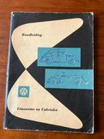 Handleiding vw kever 1961, Ophalen of Verzenden