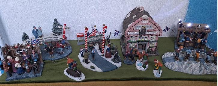 Complete set voor een super mooi kerstdorp, Elfsteden etc., Diversen, Kerst, Zo goed als nieuw, Ophalen
