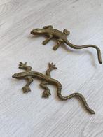 2 Hagedissen Beelden -1 Massief 1 Hol, Antiek en Kunst, Ophalen of Verzenden