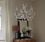 Glazen kroonluchter met LED kaarslampjes E14, Ophalen, Gebruikt, Glas
