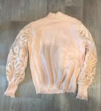 Roze trui met kanten pofmouw, Kleding | Dames, Truien en Vesten, Ophalen of Verzenden, Zo goed als nieuw, Maat 36 (S), Roze