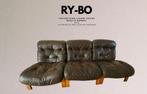 Rykken & Co - Ingmar Relling - Bank (3) - leer - Rare Vintag, Huis en Inrichting, Banken | Bankstellen, Ophalen, Gebruikt, Driepersoons