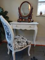 Romantische sfeervolle kaptafel spiegel stoel, Ophalen, 50 tot 100 cm, Zo goed als nieuw, Minder dan 100 cm
