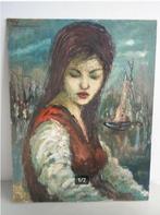 vintage portret meisje 50er jaren A. Kammermeier, Antiek en Kunst, Kunst | Schilderijen | Klassiek, Ophalen