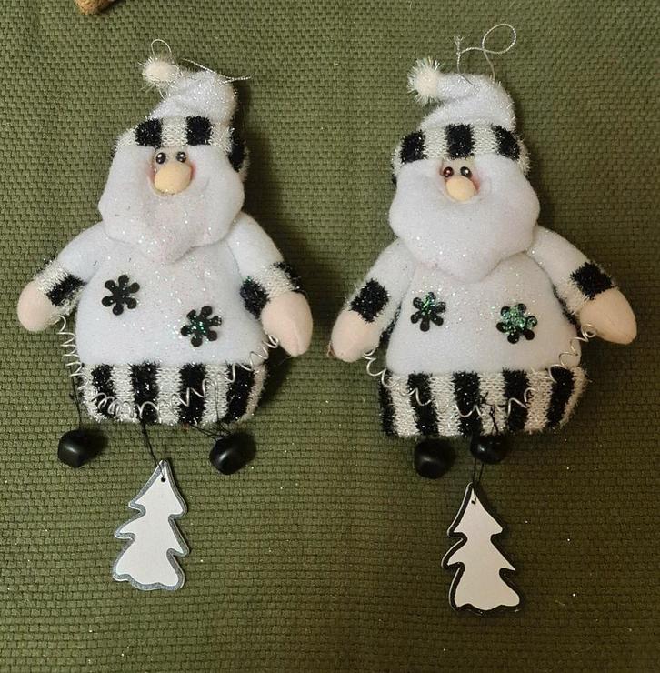 Twee erg leuke Kerstboomhangers: Kerstmannen, Diversen, Kerst, Zo goed als nieuw, Ophalen of Verzenden