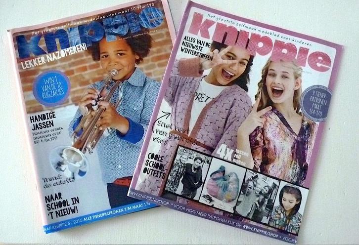 2 knippie s - april /mei 2014 en aug / sept. 2015 INCL BIJL., Hobby en Vrije tijd, Kledingpatronen, Zo goed als nieuw, Overige typen