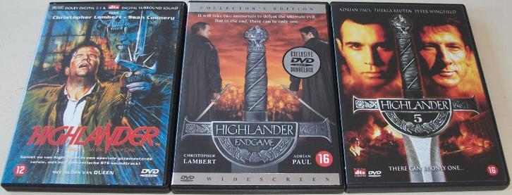 Film-Serie *** HIGHLANDER *** 3 stuks, Cd's en Dvd's, Dvd's | Overige Dvd's, Zo goed als nieuw, Boxset, Vanaf 12 jaar, Ophalen of Verzenden