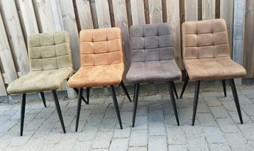 Set Van 4 Eetkamerstoelen Velvet ZO GOED ALS NIEUW! beschikbaar voor biedingen