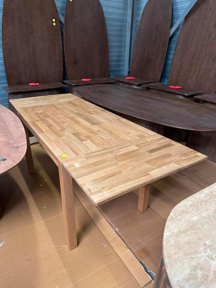 Eettafel hoogwaardig eikenhout uitschuifbaar 200x75x75, Huis en Inrichting, Tafels | Eettafels, Nieuw, 50 tot 100 cm, 200 cm of meer