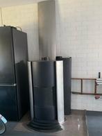 Haprod Design Openhaard Cortenstaal met RVS Mantel, Ophalen, Hout, Vrijstaand, Houtkachel