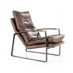 Fauteuil Lex Eleonora, designstoel vintage leer, bruin, Huis en Inrichting, Fauteuils, Ophalen, Gebruikt, Vintage, 75 tot 100 cm