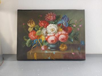 origineel schilderij op doek bloemen beschikbaar voor biedingen