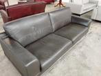 Bankstel leer, handmade in Italie 225 en 190 cm, Ophalen, Gebruikt, Leer, Rechte bank