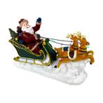 Kerstman op slee met rendieren en ledverlichting, Diversen, Kerst, N.v.t., N.v.t., Ophalen of Verzenden, Zo goed als nieuw