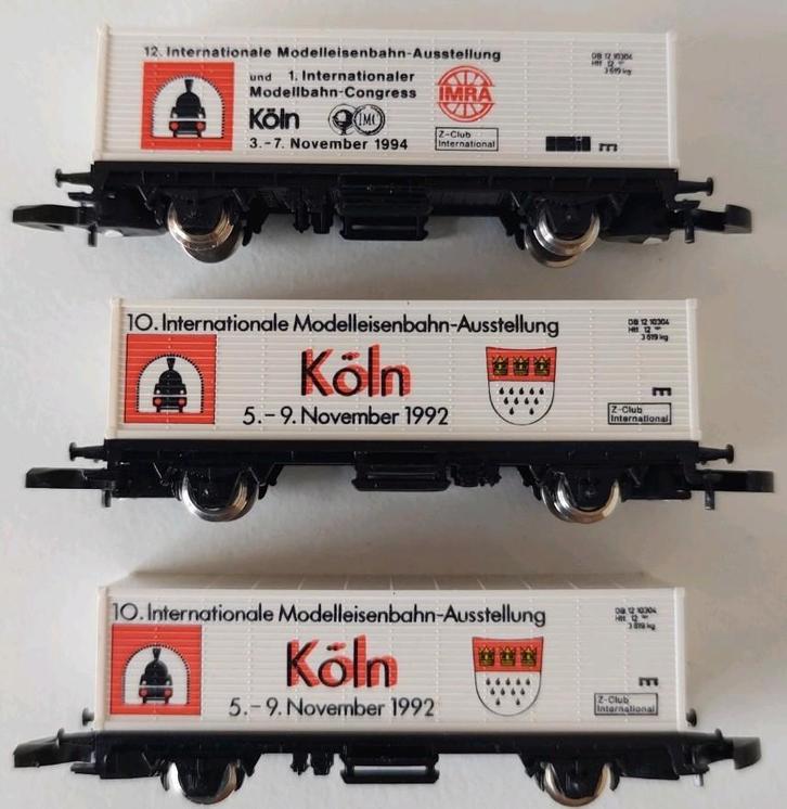 MÄRKLIN Mini-Club containerwagons tgv treintentoonstelling, Hobby en Vrije tijd, Modeltreinen | Overige schalen, Zo goed als nieuw