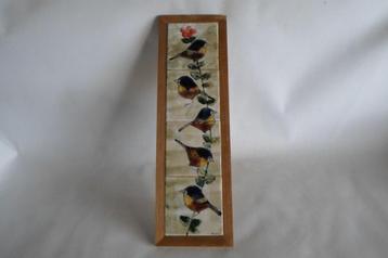 Tegeltableau Vogels Gesigneerd beschikbaar voor biedingen
