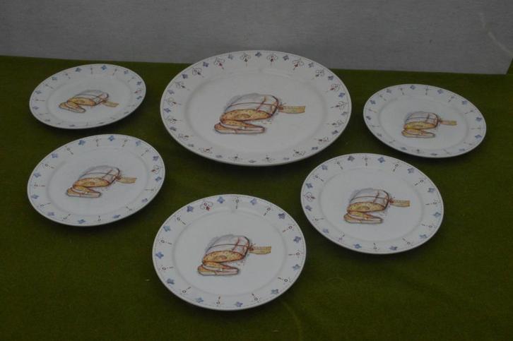 kerst Servies Jet ter Steege met Weinachtsstol / kerststol, Diversen, Kerst, Gebruikt, Ophalen of Verzenden