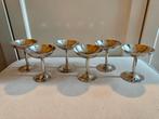 6 zwaar verzilverde ijs/dessert coupes, jaren ‘30, Antiek en Kunst, Ophalen of Verzenden