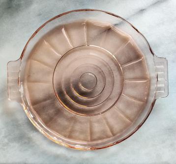 Rosaline Pink schaal, persglas roze, zalmroze beschikbaar voor biedingen