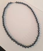 Zilver collier hematiet edelstenen ketting zilveren vintage, Nieuw, Ophalen of Verzenden, Met edelsteen, Zilver