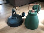 Lamp industrieel hanglamp modern groen blauw metaal, Gebruikt, Ophalen of Verzenden, Modern industrieel, Metaal